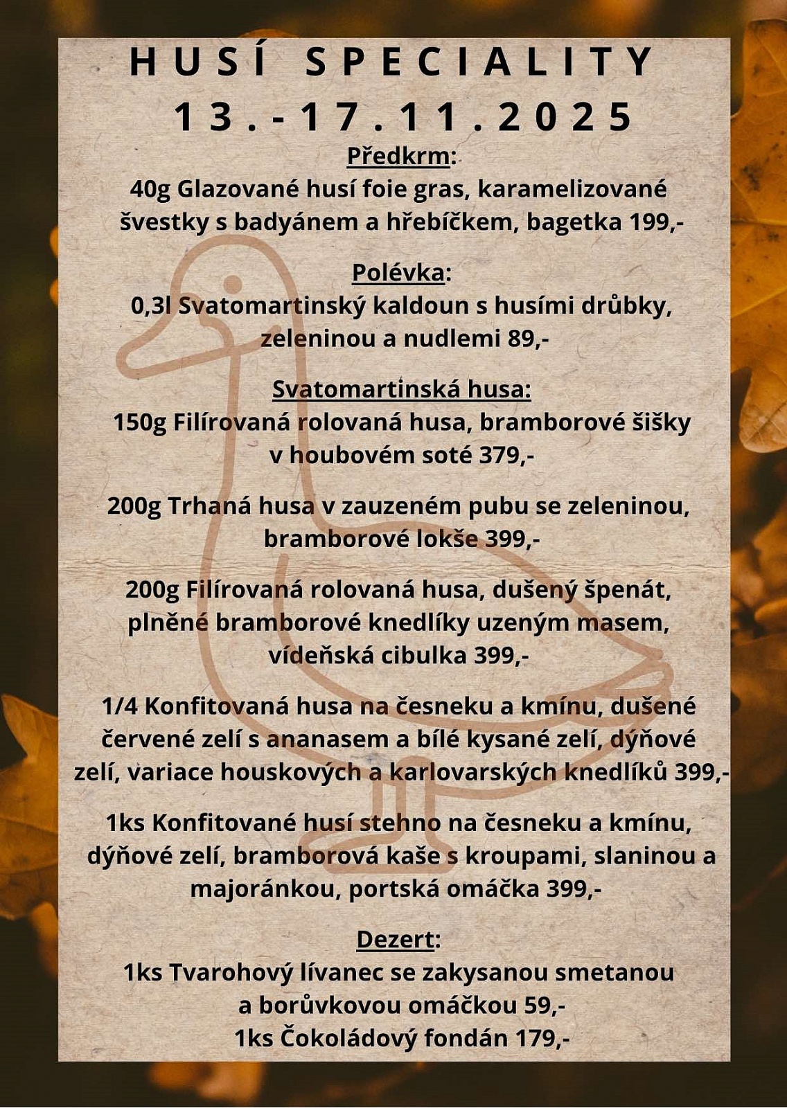 Husí speciality 2025